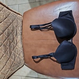 Fabulous By Victoria Secret Lined Demi Underwire Black Bra